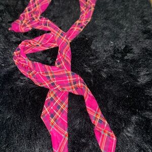 Plaid Pink Scarf really long